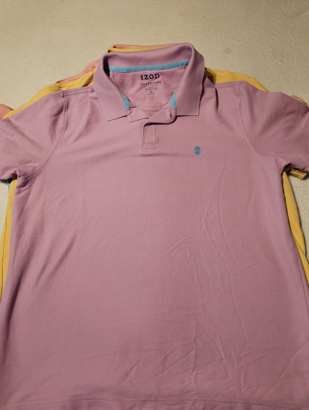 IZOD Men's Polo Bundle - Pastel Blue, Pink, Yellow, Lavender Xl - Picture 5 of 8